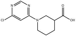 1-(6-Chloro-pyrimidin-4-yl)-piperidine-3-carboxylic acid Struktur