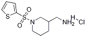 C-[1-(Thiophene-2-sulfonyl)-piperidin-3-yl]-methylamine hydrochloride Struktur