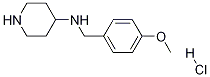 (4-Methoxy-benzyl)-piperidin-4-yl-aMine hydrochloride Struktur