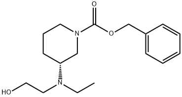 (R)-3-[Ethyl-(2-hydroxy-ethyl)-aMino]-piperidine-1-carboxylic acid benzyl ester Struktur