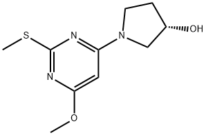 (S)-1-(6-Methoxy-2-Methylsulfanyl-pyriMidin-4-yl)-pyrrolidin-3-ol Struktur