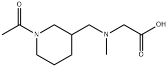 [(1-Acetyl-piperidin-3-ylMethyl)-Methyl-aMino]-acetic acid Struktur