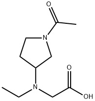 [(1-Acetyl-pyrrolidin-3-yl)-ethyl-aMino]-acetic acid Struktur