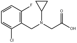 [(2-Chloro-6-fluoro-benzyl)-cyclopropyl-aMino]-acetic acid Struktur