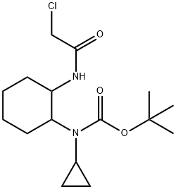 [2-(2-Chloro-acetylaMino)-cyclohexyl]-cyclopropyl-carbaMic acid tert-butyl ester Struktur