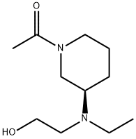 1-{(R)-3-[Ethyl-(2-hydroxy-ethyl)-aMino]-piperidin-1-yl}-ethanone Struktur