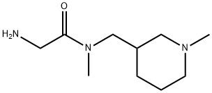 2-AMino-N-Methyl-N-(1-Methyl-piperidin-3-ylMethyl)-acetaMide Struktur