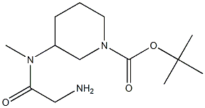 3-[(2-AMino-acetyl)-Methyl-aMino]-piperidine-1-carboxylic acid tert-butyl ester Struktur