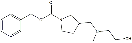 3-{[(2-Hydroxy-ethyl)-Methyl-aMino]-Methyl}-pyrrolidine-1-carboxylic acid benzyl ester Struktur