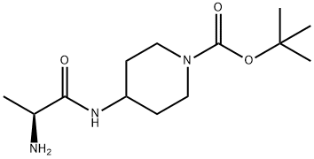 4-((S)-2-AMino-propionylaMino)-piperidine-1-carboxylic acid tert-butylester Struktur