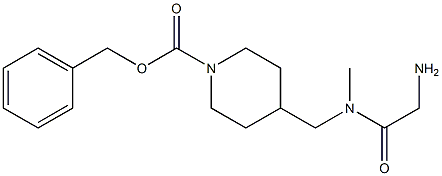 4-{[(2-AMino-acetyl)-Methyl-aMino]-Methyl}-piperidine-1-carboxylic acid benzyl ester Struktur