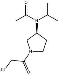 N-[(S)-1-(2-Chloro-acetyl)-pyrrolidin-3-yl]-N-isopropyl-acetaMide Struktur