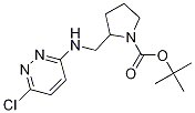 2-[(6-Chloro-pyridazin-3-ylamino)-methyl]-pyrrolidine-1-carboxylic acid tert-butyl ester Struktur