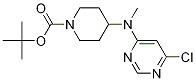 4-[(6-Chloro-pyrimidin-4-yl)-methyl-amino]-piperidine-1-carboxylic acid tert-butyl ester Struktur