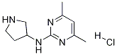 (4,6-Dimethyl-pyrimidin-2-yl)-pyrrolidin-3-yl-amine hydrochloride Struktur