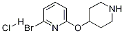 2-Bromo-6-(piperidin-4-yloxy)-pyridine hydrochloride Struktur