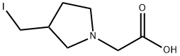 (3-IodoMethyl-pyrrolidin-1-yl)-acetic acid Struktur