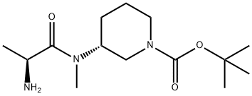 (R)-3-[((S)-2-AMino-propionyl)-Methyl-aMino]-piperidine-1-carboxylic acid tert-butyl ester Struktur