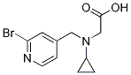 [(2-BroMo-pyridin-4-ylMethyl)-cyclopropyl-aMino]-acetic acid Struktur