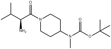 [1-((S)-2-AMino-3-Methyl-butyryl)-piperidin-4-yl]-Methyl-carbaMic acid tert-butyl ester Struktur