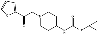 [1-(2-Furan-2-yl-2-oxo-ethyl)-piperidin-4-yl]-carbaMic acid tert-butyl ester Struktur