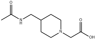 [4-(AcetylaMino-Methyl)-piperidin-1-yl]-acetic acid Struktur