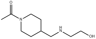 1-{4-[(2-Hydroxy-ethylaMino)-Methyl]-piperidin-1-yl}-ethanone Struktur