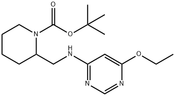 2-[(6-Ethoxy-pyriMidin-4-ylaMino)-Methyl]-piperidine-1-carboxylic acid tert-butyl ester Struktur