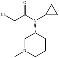 2-Chloro-N-cyclopropyl-N-((R)-1-Methyl-piperidin-3-yl)-acetaMide Struktur