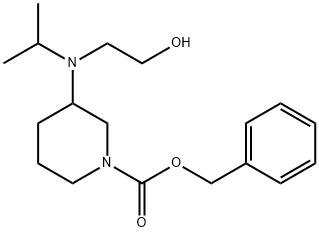 3-[(2-Hydroxy-ethyl)-isopropyl-aMino]-piperidine-1-carboxylic acid benzyl ester Struktur