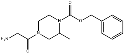 4-(2-AMino-acetyl)-2-Methyl-piperazine-1-carboxylic acid benzyl ester Struktur