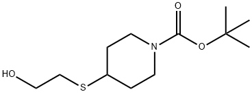 4-(2-Hydroxy-ethylsulfanyl)-piperidine-1-carboxylic acid tert-butyl ester Struktur