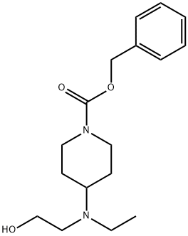 4-[Ethyl-(2-hydroxy-ethyl)-aMino]-piperidine-1-carboxylic acid benzyl ester Struktur