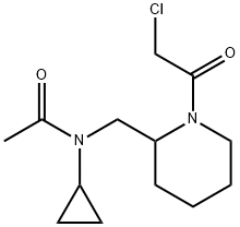 N-[1-(2-Chloro-acetyl)-piperidin-2-ylMethyl]-N-cyclopropyl-acetaMide Struktur