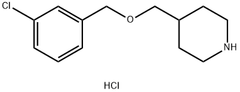 4-(3-Chloro-benzyloxymethyl)-piperidine hydrochloride Struktur