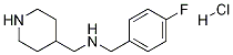 (4-Fluoro-benzyl)-piperidin-4-ylmethyl-amine hydrochloride Struktur