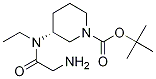 (R)-3-[(2-AMino-acetyl)-ethyl-aMino]-piperidine-1-carboxylic acid tert-butyl ester Struktur