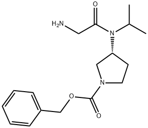 (R)-3-[(2-AMino-acetyl)-isopropyl-aMino]-pyrrolidine-1-carboxylic acid benzyl ester Struktur