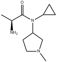 (S)-2-AMino-N-cyclopropyl-N-(1-Methyl-pyrrolidin-3-yl)-propionaMide Struktur