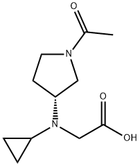 [((R)-1-Acetyl-pyrrolidin-3-yl)-cyclopropyl-aMino]-acetic acid Struktur