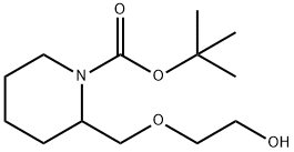 2-(2-Hydroxy-ethoxyMethyl)-piperidine-1-carboxylic acid tert-butyl ester Struktur