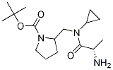 2-{[((S)-2-AMino-propionyl)-cyclopropyl-aMino]-Methyl}-pyrrolidine-1-carboxylic acid tert-butyl ester Struktur