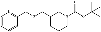 3-(Pyridin-2-ylMethylsulfanylMethyl
)-piperidine-1-carboxylic acid tert
-butyl ester Struktur