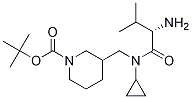 3-{[((S)-2-AMino-3-Methyl-butyryl)-cyclopropyl-aMino]-Methyl}-piperidine-1-carboxylic acid tert-butyl ester Struktur