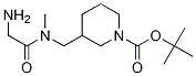 3-{[(2-AMino-acetyl)-Methyl-aMino]-Methyl}-piperidine-1-carboxylic acid tert-butyl ester Struktur