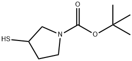 3-Mercapto-pyrrolidine-1-carboxylic acid tert-butyl ester Struktur