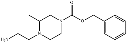 4-(2-AMino-ethyl)-3-Methyl-piperazine-1-carboxylic acid benzyl ester Struktur