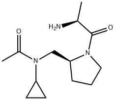 N-[(S)-1-((S)-2-AMino-propionyl)-pyrrolidin-2-ylMethyl]-N-cyclopropyl-acetaMide Struktur