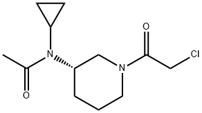 N-[(S)-1-(2-Chloro-acetyl)-piperidin-3-yl]-N-cyclopropyl-acetaMide Struktur