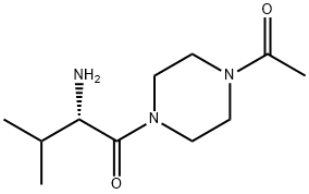 (S)-1-(4-Acetyl-piperazin-1-yl)-2-aMino-3-Methyl-butan-1-one Struktur